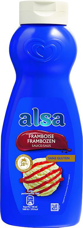 Sauce dessert saveur framboise - ALSA - Flacon de 1 kg