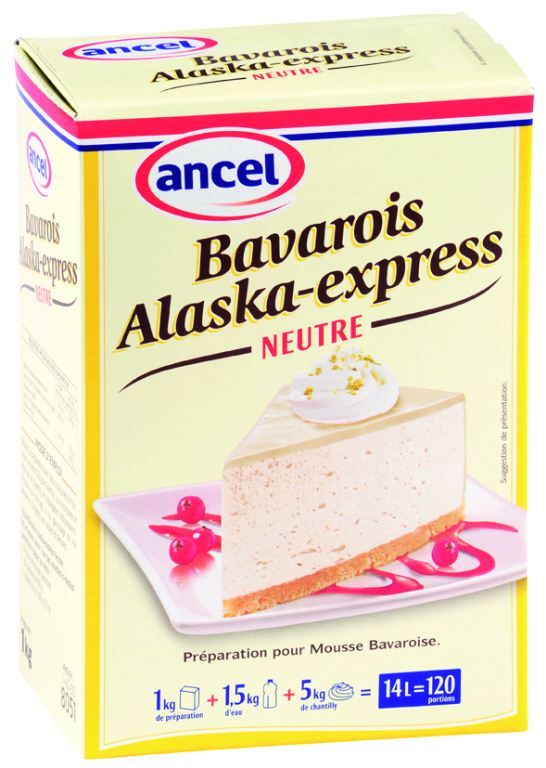 Bavarois Alaska express neutre - ANCEL - Boite de 1 kg