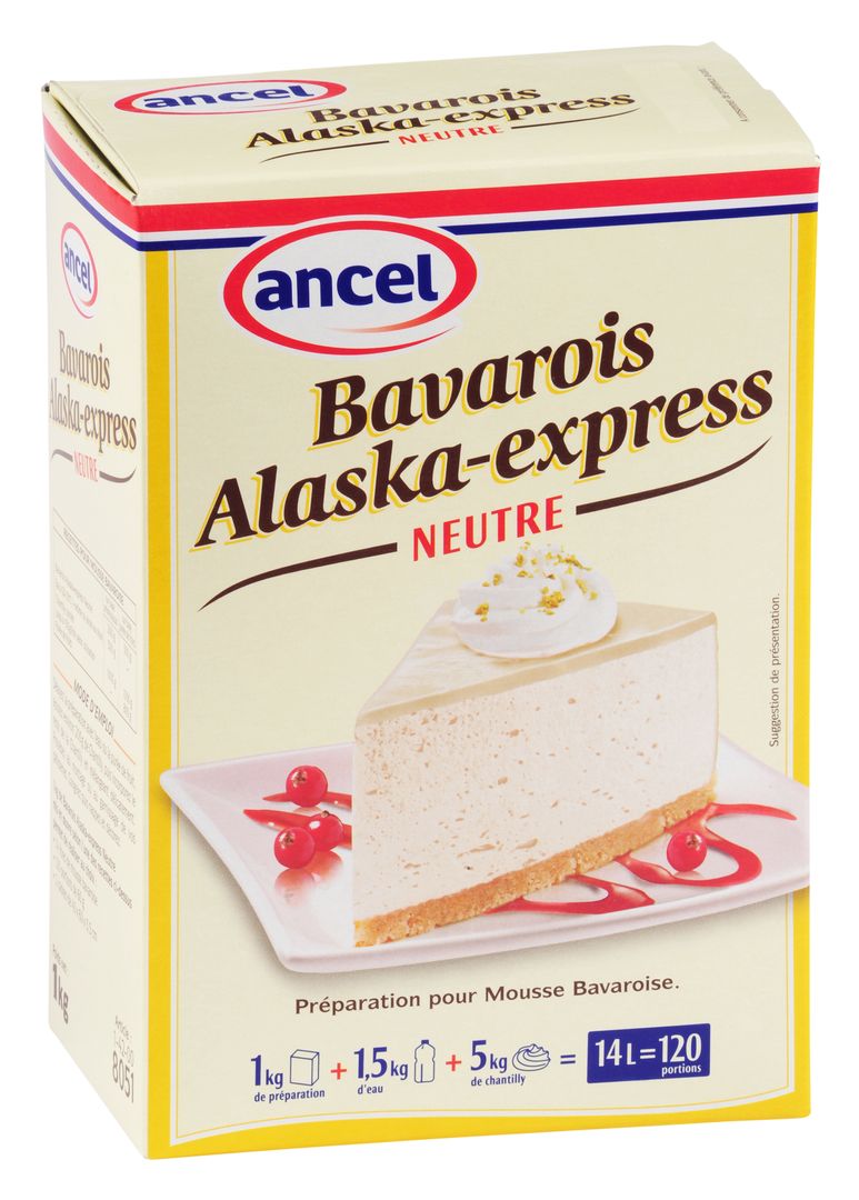 Bavarois Alaska express neutre - ANCEL - Boite de 1 kg