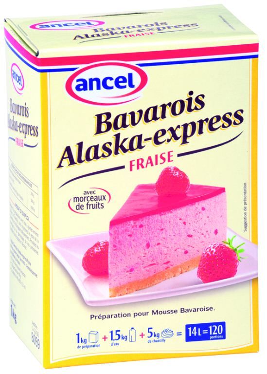 Bavarois Alaska express fraise - ANCEL - Boite de 1 kg
