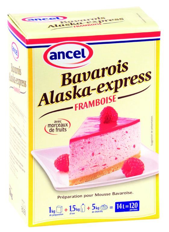 Bavarois Alaska express framboise - ANCEL - Boite de 1 kg