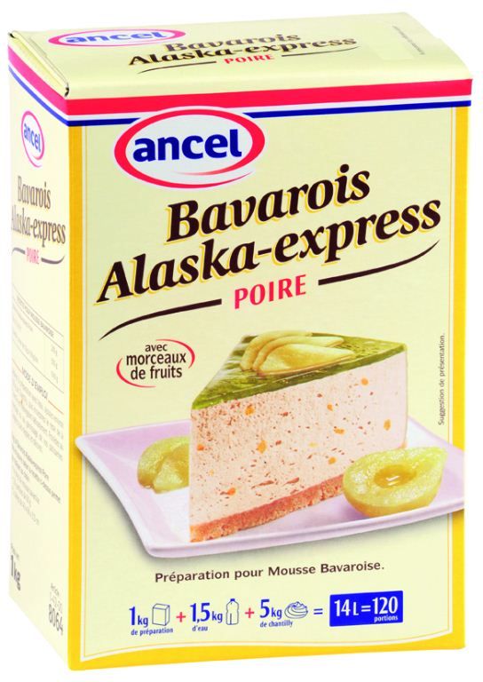 Bavarois Alaska express poire - ANCEL - Boite de 1 kg