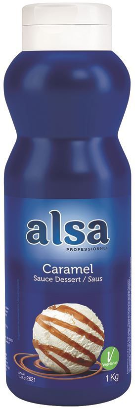 Caramel liquide en flacon 1 kg ALSA - Grossiste Sauces desserts et