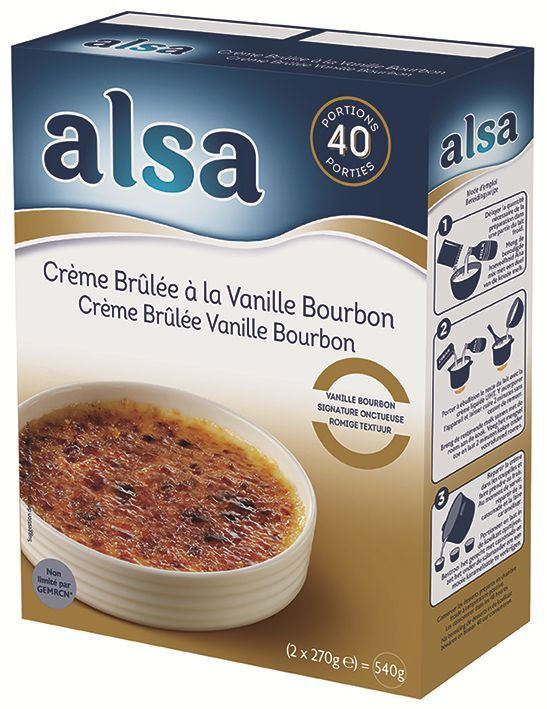 Crème brûlée saveur vanille Bourbon - ALSA - Boite de 540 g