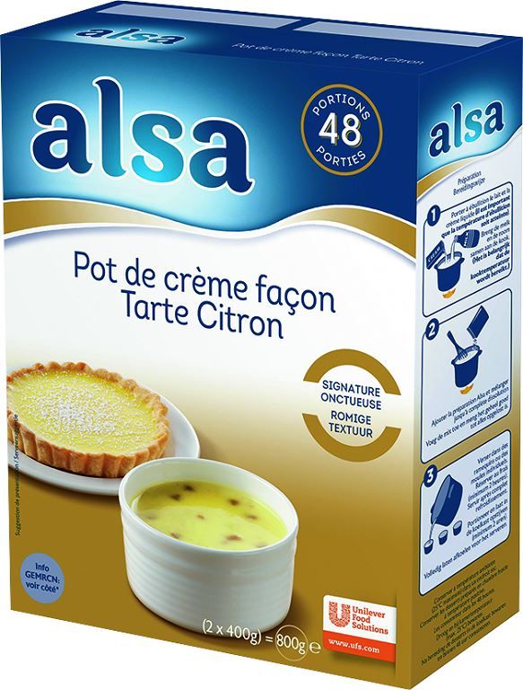 Pot de crème façon tarte citron - ALSA - Boite de 800 g