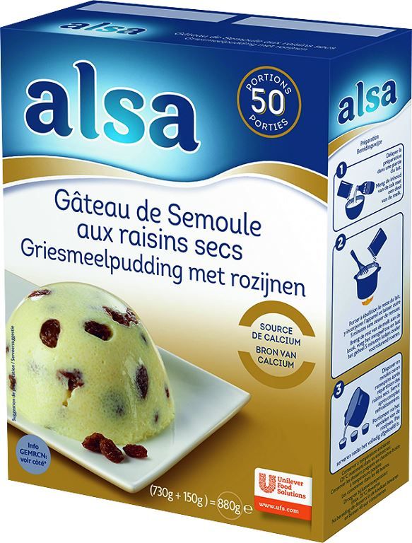 Gâteau de semoule aux raisins secs - ALSA - Boite de 880 g