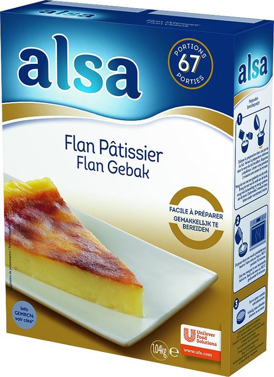 Flan pâtissier saveur vanille - ALSA - Boite de 1 kg