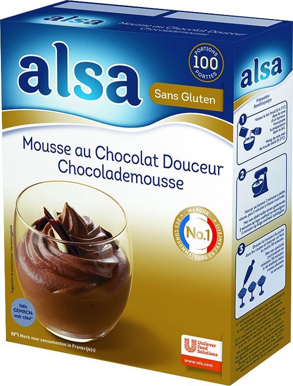 Mousse chocolat douceur - ALSA - Boite de 960 g