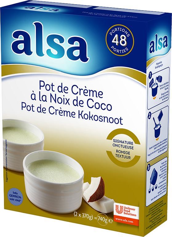 Pot de crème saveur noix de coco - ALSA - Boite de 740 g