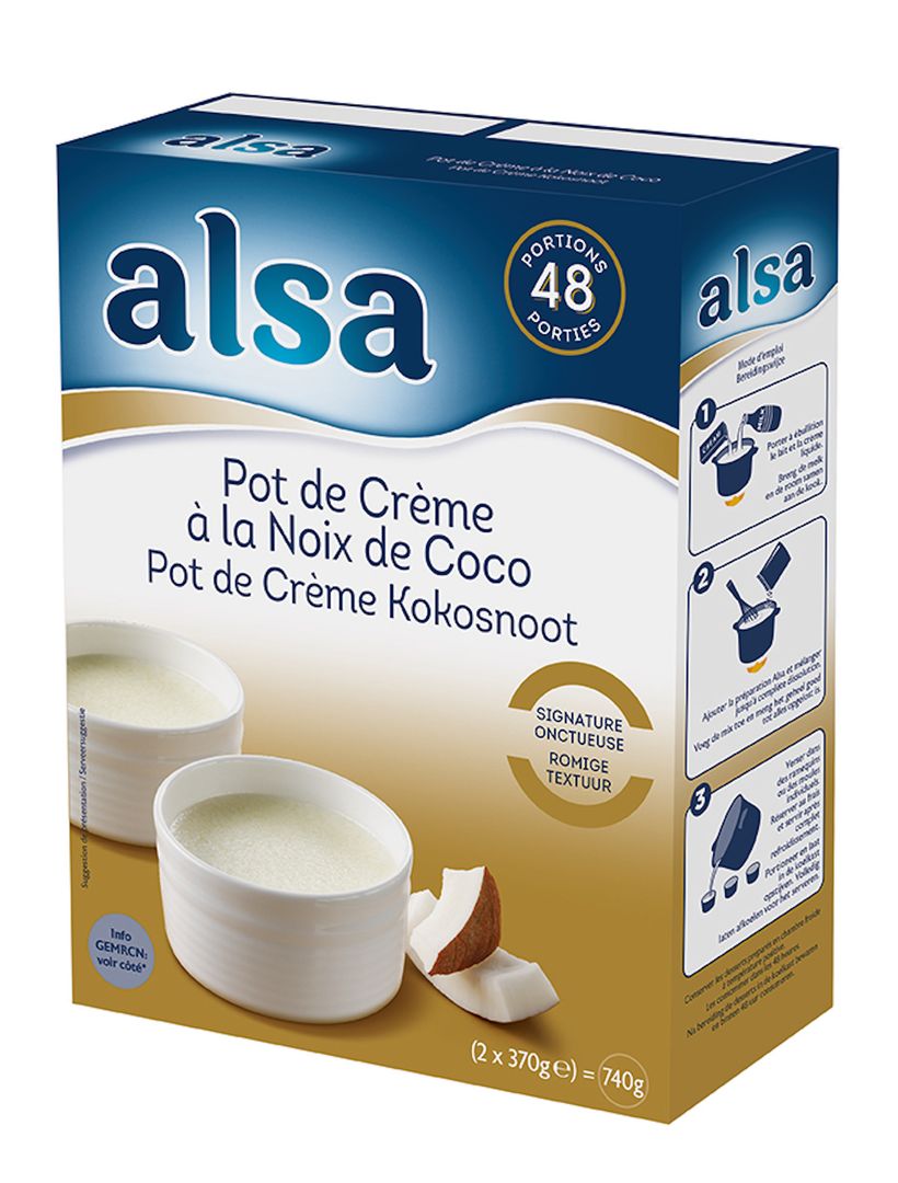 Pot de crème saveur noix de coco - ALSA - Boite de 740 g
