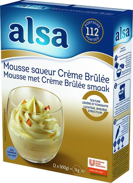 Mousse saveur crème brûlée - ALSA - Boite de 1 kg