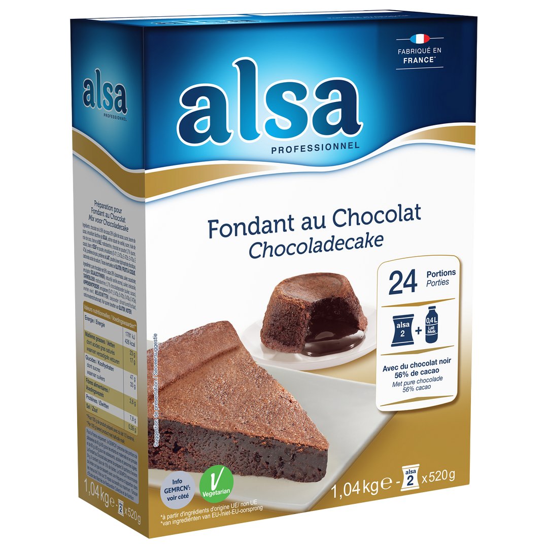 Fondant au chocolat - ALSA - Boite de 1,04 kg