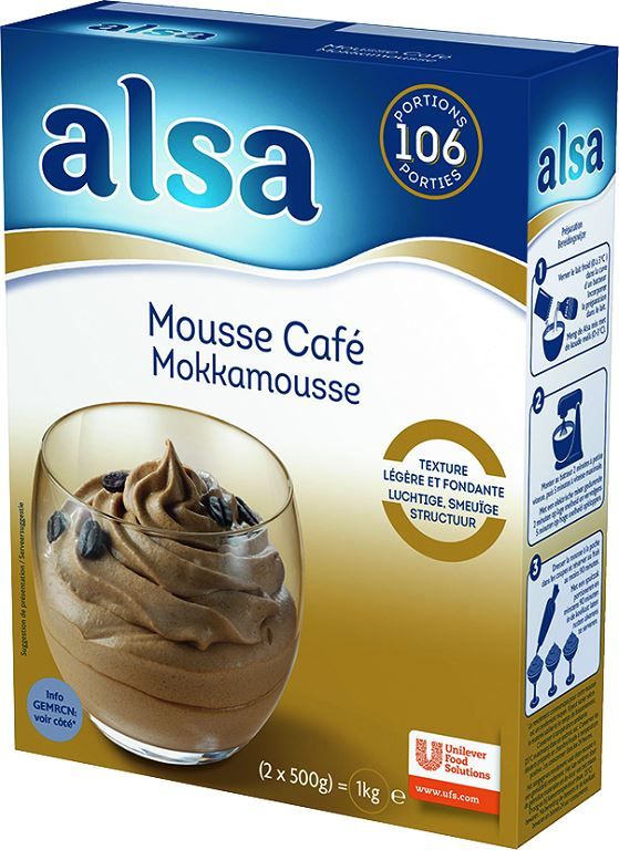 Mousse saveur café - ALSA - Boite de 1 kg