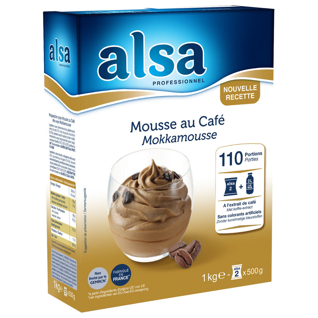 Mousse saveur café - ALSA - Boite de 1 kg