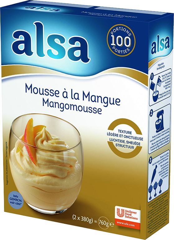 Mousse saveur mangue - ALSA - Boite de 760 g