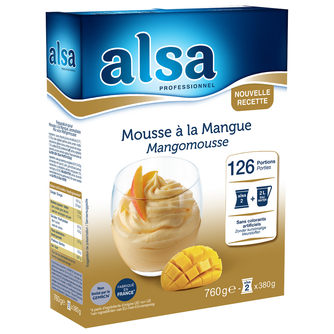 Mousse saveur mangue - ALSA - Boite de 760 g