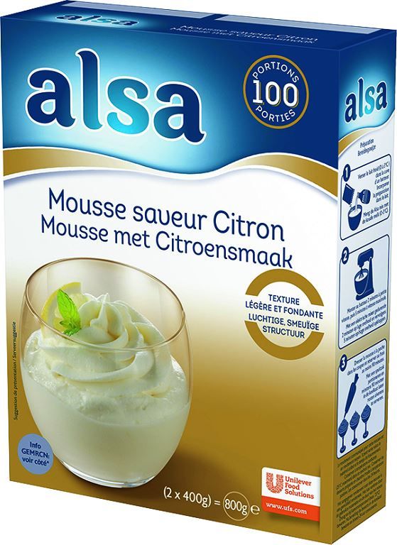 Mousse saveur citron - ALSA - Boite de 800 g