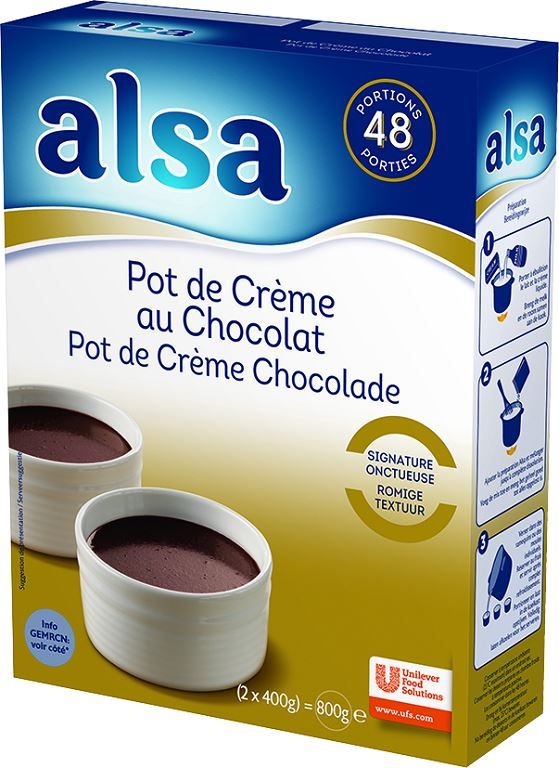 Pot de crème au chocolat - ALSA - Boite de 800 g