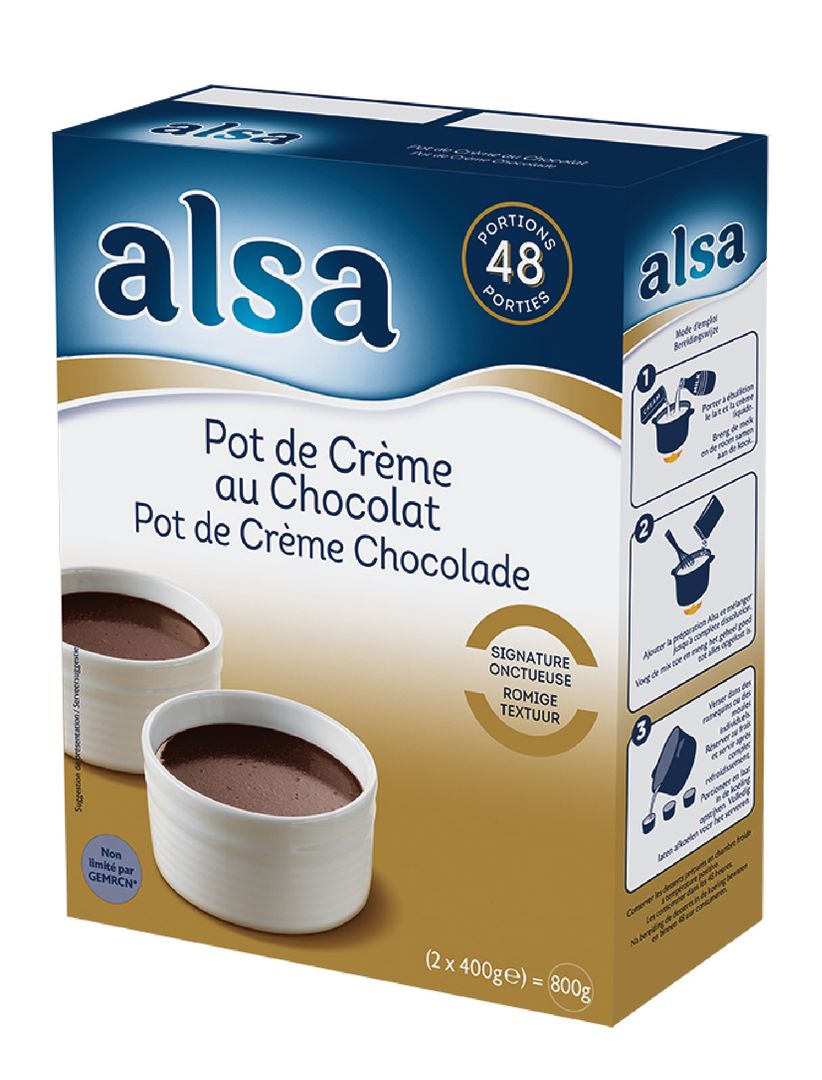 Pot de crème au chocolat - ALSA - Boite de 800 g