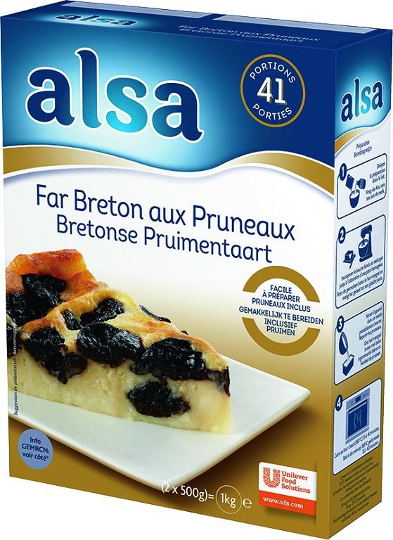 Préparation pour far breton aux pruneaux - ALSA - Boite de 1 kg