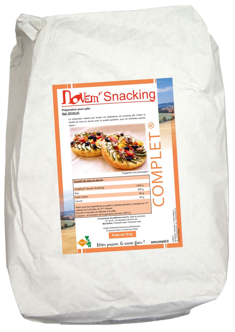 Préparation pour pâte Novem Snacking - COMPLET - Sac de 10 kg