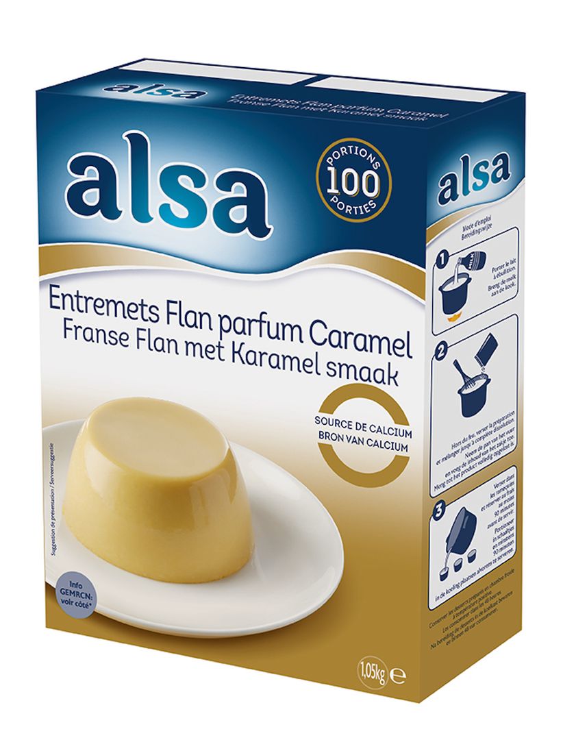 Entremets flan saveur caramel - ALSA - Boite de 1 kg