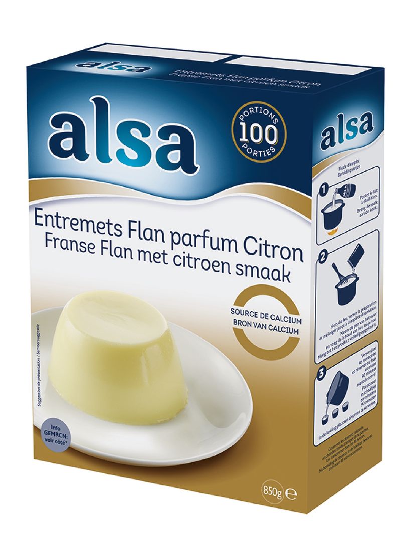 Entremets flan saveur citron - ALSA - Boite de 850 g