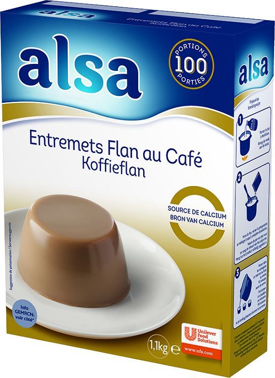 Entremets flan saveur café - ALSA - Boite de 1,1 kg