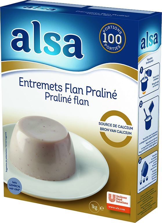 Entremets flan saveur praliné - ALSA - Boite de 1 kg