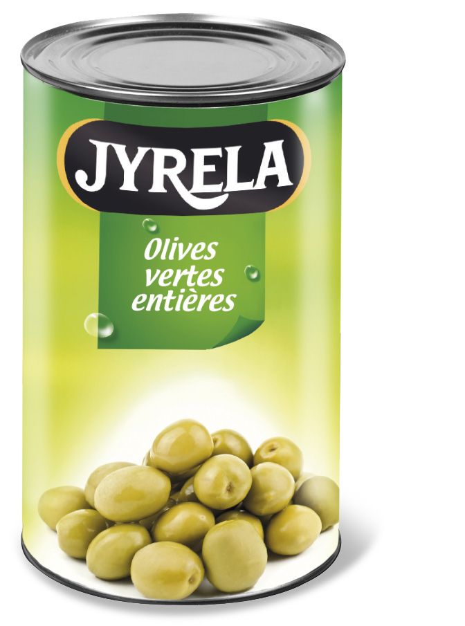 Olives vertes entières - JYRELA - Boite 5/1