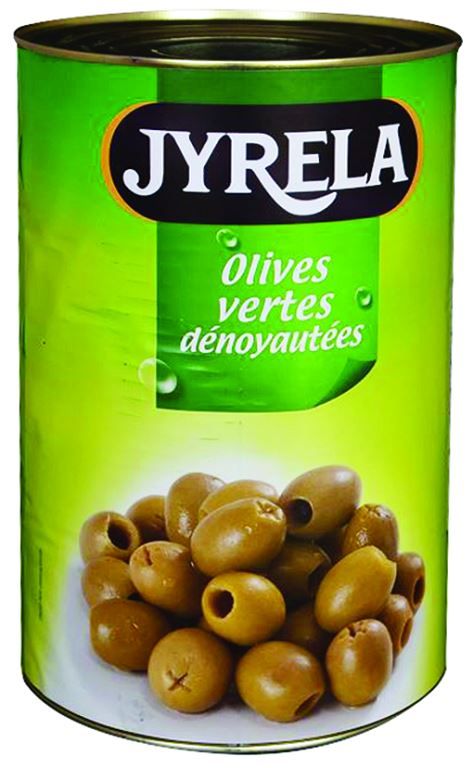 Olives vertes dénoyautées - JYRELA - Boite 5/1