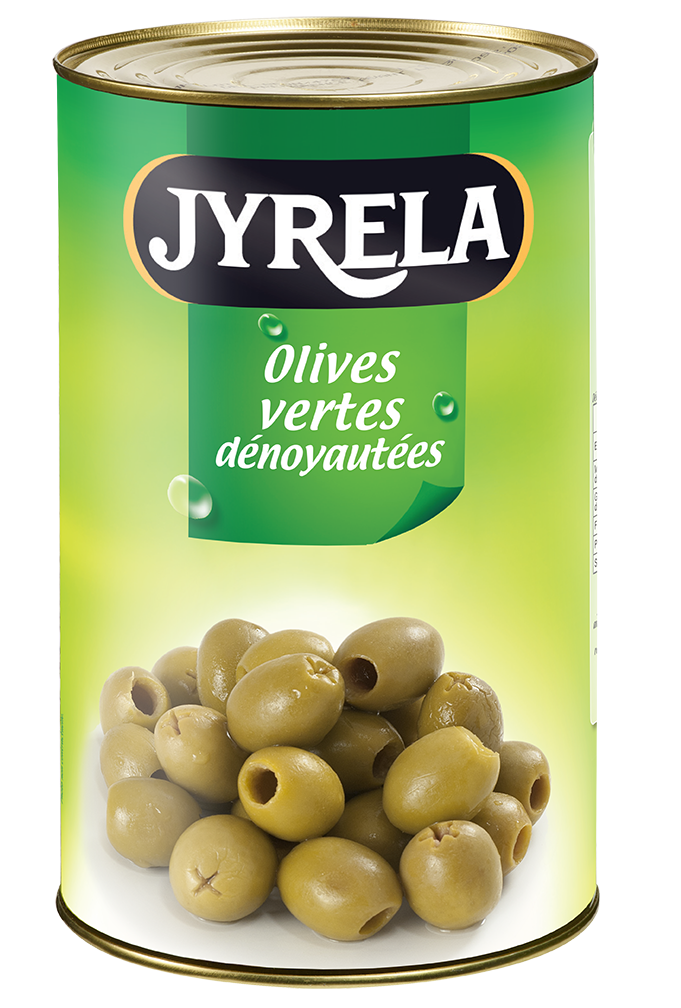 Olives vertes dénoyautées - JYRELA - Boite 5/1