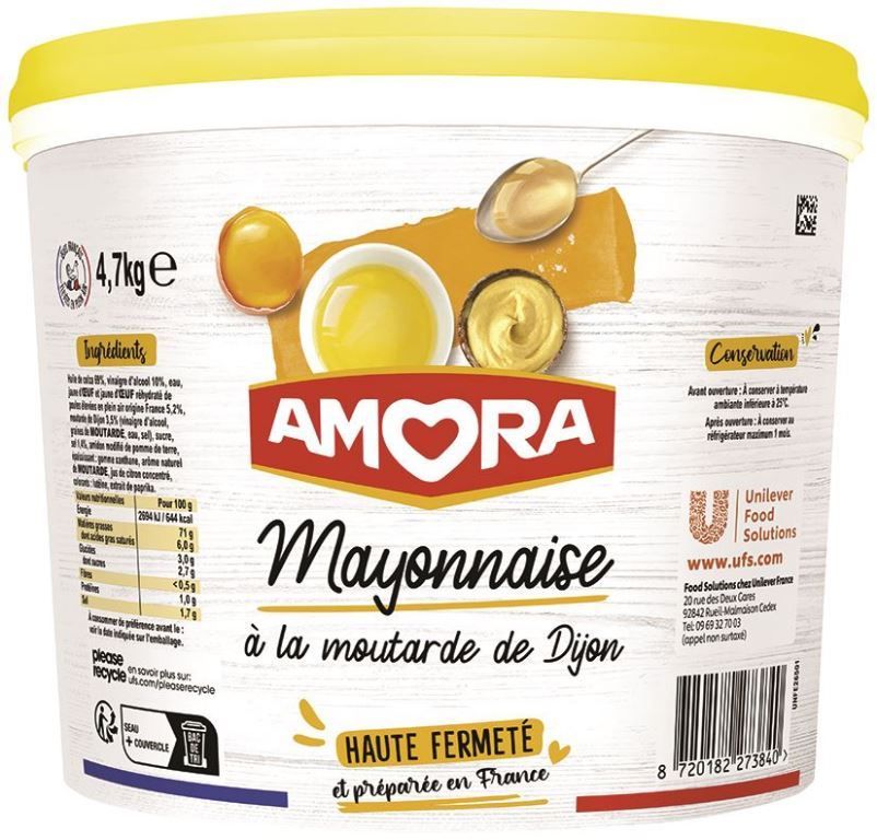 Mayonnaise de Dijon® - AMORA - Seau de 4,7 kg