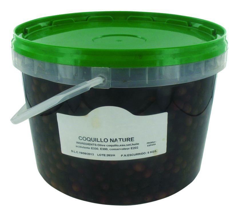 Olives noires coquillos - PROVENCE OLIVES - Seau de 5 kg