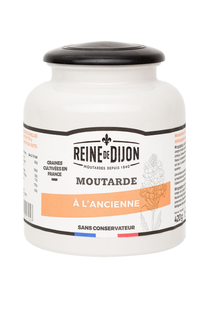 Moutarde à l'ancienne - REINE DE DIJON - Pot de 450 ml