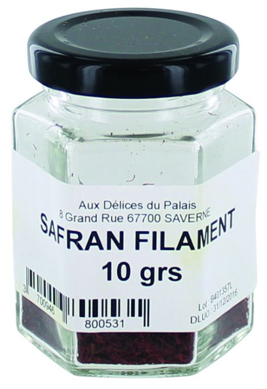 Safran en filament - DELICES DU PALAIS - Pot de 10 g