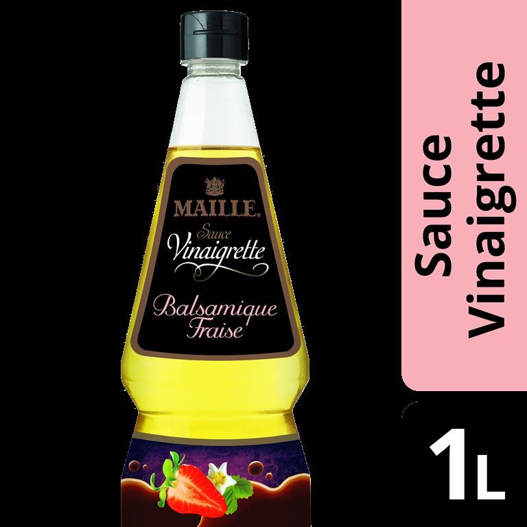 Sauce vinaigrette balsamique fraise - MAILLE - Bouteille de 1 L