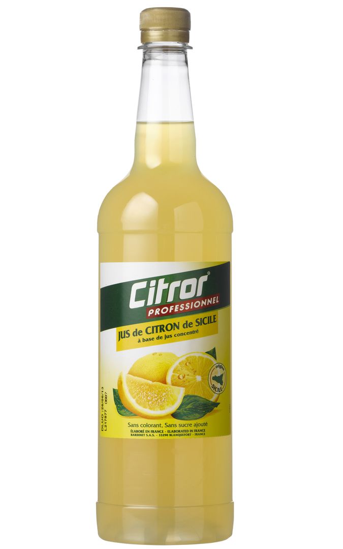 Jus de citron de Sicile Citror® - CITROR - Bouteille de 1 L