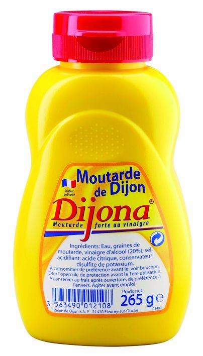 Moutarde forte de Dijon - DIJONA - Flacon souple de 280 ml