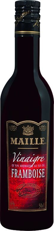 Vinaigre de vin rouge à la framboise 6° - MAILLE - Bouteille de 50 cl