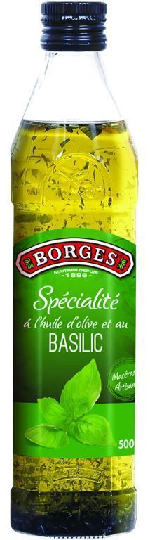 Spécialité à l'huile d'olive et basilic - BORGES - Bouteille de 50 cl