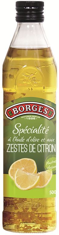 Spécialité à l'huile d'olive et zestes de citron - BORGES - Bouteille de 50 cl