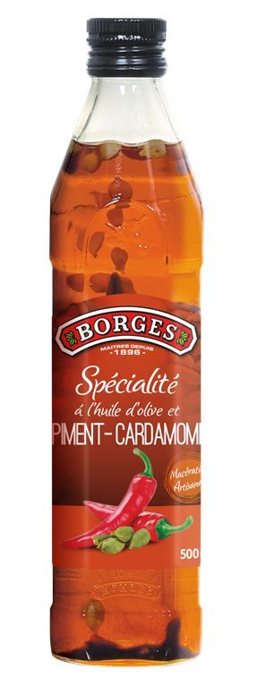 Spécialité à l'huile d'olive et piment cardamone - BORGES - Bouteille de 50 cl