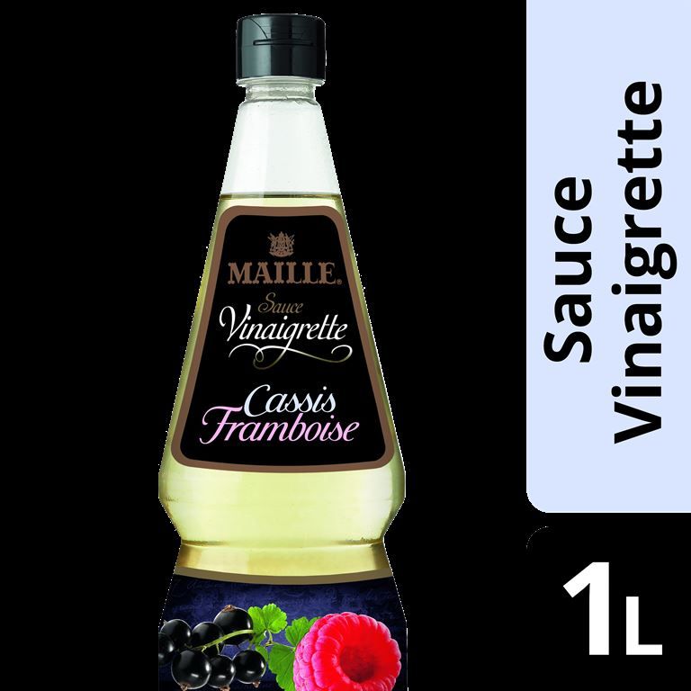 Sauce vinaigrette cassis et framboise - MAILLE - Bouteille de 1 L