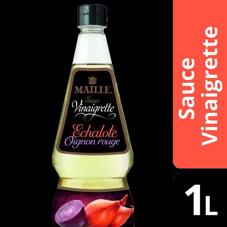 Sauce vinaigrette échalotes et oignons rouges - MAILLE - Bouteille de 1 L