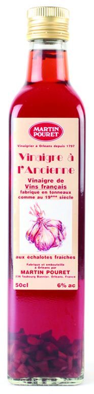 Vinaigre de vin rouge d'Orléans à l'ancienne aux échalotes fraîches - MARTIN POURET - Bouteille de 50 cl