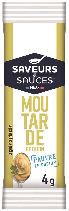 Moutarde de Dijon pauvre en sel - SAVEURS ET SAUCES - Carton de 1000 doses