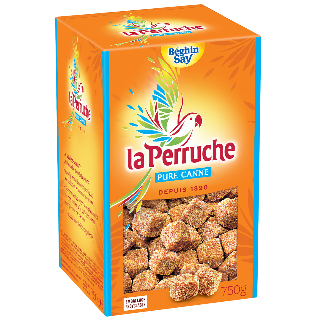 Sucre de canne en morceaux La Perruche - LA PERRUCHE - Boite de 750 g