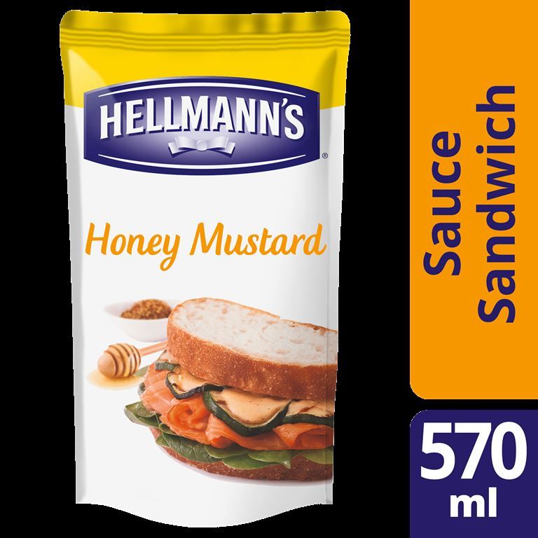 Sauce sandwich miel et moutarde - HELLMANN'S - Poche de 570 ml