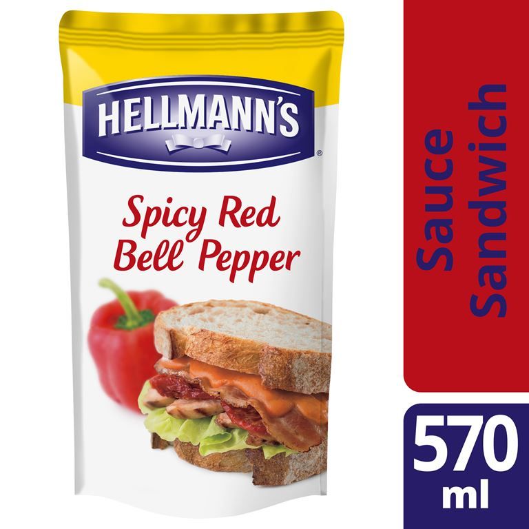 Sauce sandwich poivron rouge et Tabasco® - HELLMANN'S - Poche de 570 ml